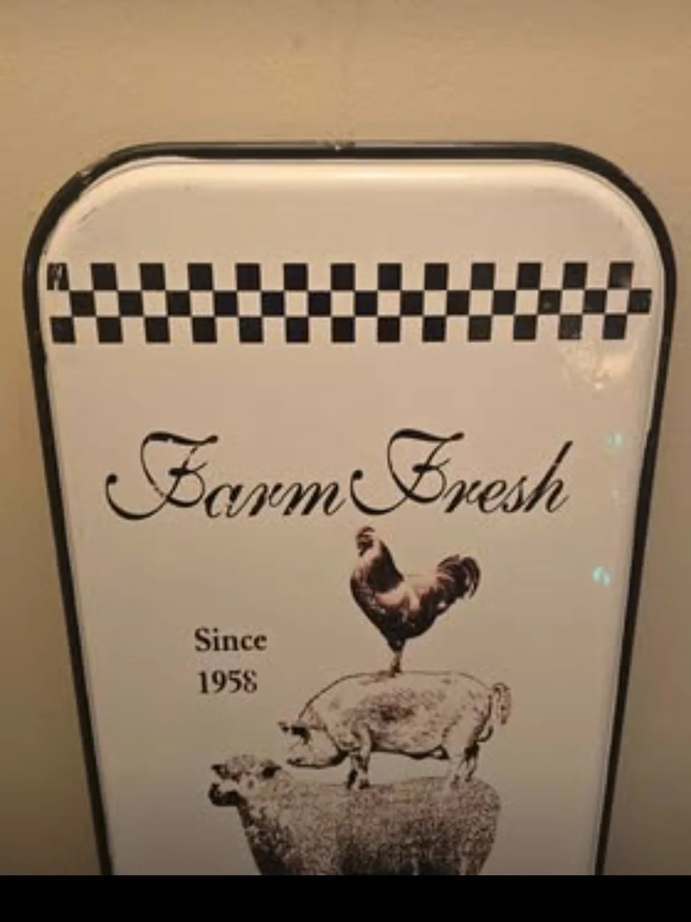 Farmhouse XL Metal Wall Art - Black and White Wall Decor